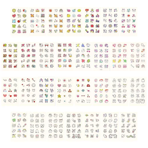 Vista 4 de Metker Tatuajes temporales para niños – 90 hojas más de 1000 diseños Juguetes de tatuajes temporales impermeables para recuerdos de fiesta