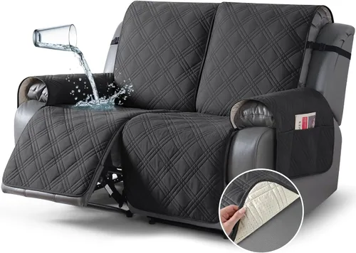 Vista 11 de TAOCOCO Fundas para Sillón de Dos Plazas Reclinable 100% Impermeables, Fundas Divididas para Loveseat Reclinable, Funda Antideslizante para Sofá