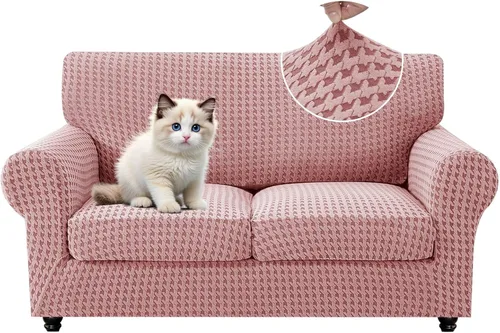 Vista 23 de MAXIJIN 2 fundas elásticas para sillón de sala de estar, fundas gruesas y suaves con brazos para perros, mascotas, protector de sofá individual