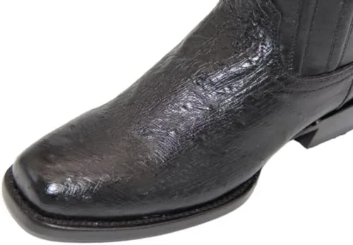 Vista 5 de The Western Shops Botas vaqueras de piel de avestruz suave y con punta cuadrada para hombre