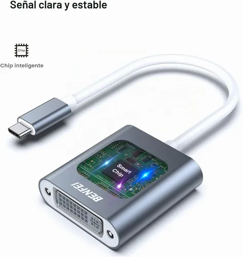 Vista 3 de BENFEI Adaptador USB C a DVI, adaptador tipo C a DVI [compatible con Thunderbolt 3/4] con iPhone 15 Pro/Max, MacBook Pro/Air 2023, iPad Pro, iMac