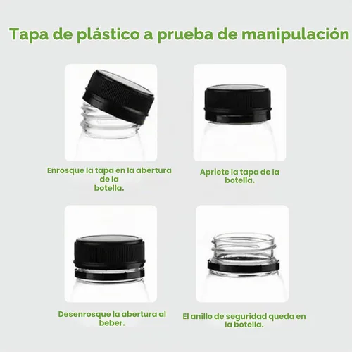 Vista 6 de GUSTO 25 botellas de jugo de plástico reutilizables con tapas, etiquetas, cepillo y embudo de silicona, botellas de plástico transparente con tapas