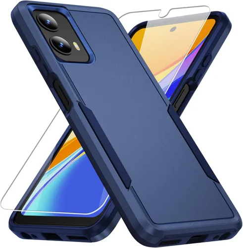 Vista 10 de Funda para Moto G 5G 2023, con Protector de Pantalla [Probado contra Caídas de Grado Militar] Funda Protectora de Servicio Pesado Resistente Rugosa