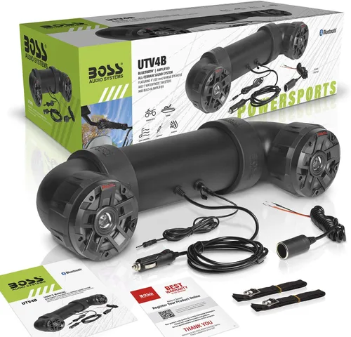 Vista 6 de BOSS Audio Systems UTV4B ATV UTV Sistema de sonido resistente a la intemperie, altavoces de 4 pulgadas, tweeters de 1 pulgada, amplificador