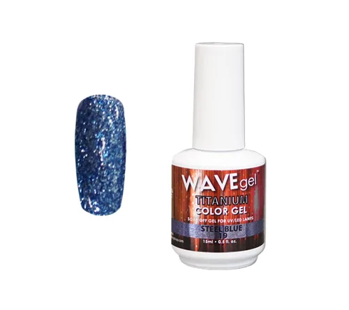 Vista 30 de WAVEGEL - Esmalte de uñas en gel con purpurina, colección Titanio, #28 Twinkle Pink I 0.5 onzas