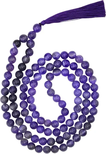 Vista 81 de Collar y Pulsera de Cuentas de Oración Japa Mala de Amazing Gemstone, 108 Cuentas para Meditación turquesa (African Turquoise)