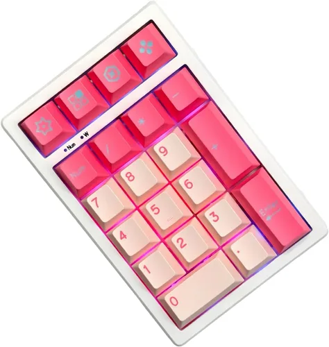 Vista 7 de BOYI TD21 - Teclado numérico de intercambio en caliente, 21 teclas Mini Numpad, teclado portátil Bluetooth5.0/2.4G/teclado con cable numérico