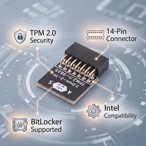 Vista 8 de TPM 2.0 módulo LPC 14pin tarjeta remota tarjeta de cifrado de seguridad para componentes electrónicos