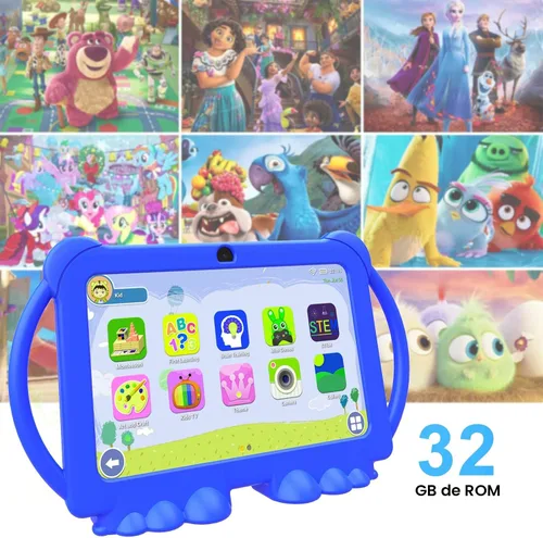 Vista 6 de HOTTABLET Tableta para niños de 7 pulgadas, Android 12, 4 GB de RAM, 32 GB de ROM, expansión de 512 GB, con control parental, WiFi, Bluetooth