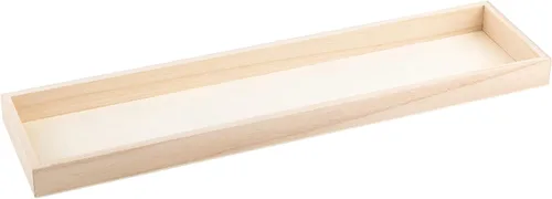 Vista 8 de Hammont Bandeja de bambú para servir de cocina, bandejas de madera ecológicas para carne, verduras, queso y charcutería, paquete de 4 bandejas