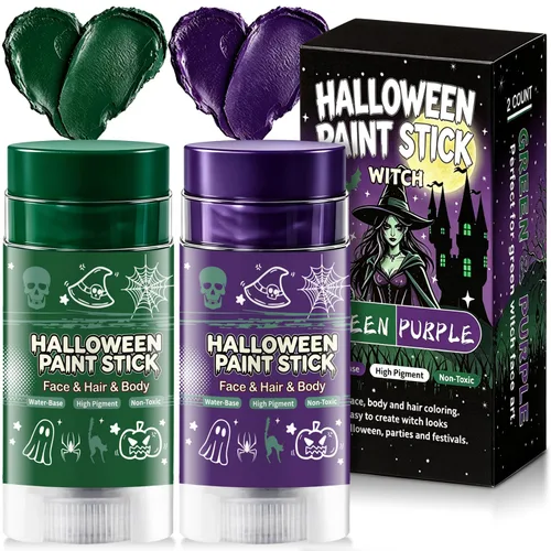 Vista 11 de Juego de pintura corporal SFX de Halloween a base de agua, 2 piezas de Esqueleto