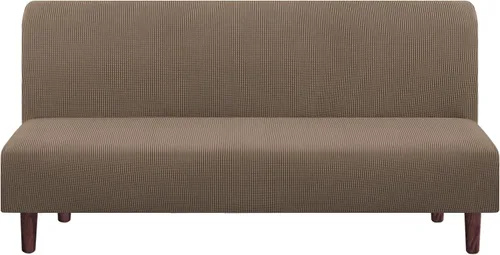 Vista 17 de PrinceDeco Funda elástica sin brazos para futón, funda deslizante para futón, funda para sofá de tamaño completo y cama de sofá de tamaño queen