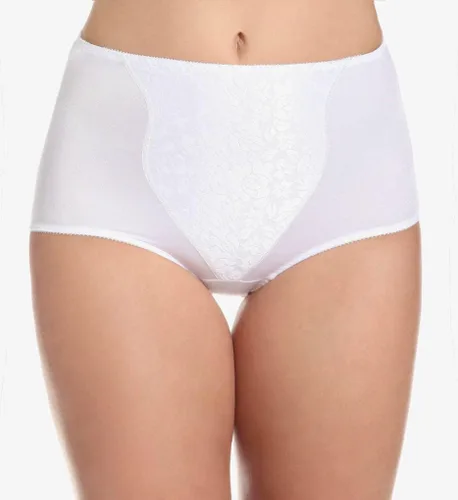 Vista 3 de Bali Bragas moldeadoras para mujer con doble soporte y control ligero con encaje Fajas, paquete de 2 DFX372 Negro/Negro