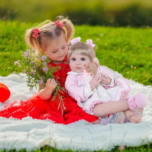 Vista 9 de Muñecas de Bebé Reborn Realistas - Muñeca de Bebé Realista de 22 pulgadas Flexible y Suave con Accesorios de Juguete de Alimentación Bebé Niña