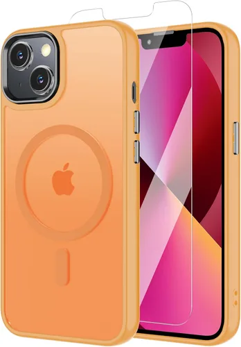 Vista 73 de Funda para iPhone 11 con protector de pantalla, compatible con MagSafe, ultra delgada, translúcida, mate, a prueba de golpes, color negro