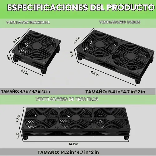 Vista 5 de VTRETU - Ventilador de refrigeración con interfaz USB silenciosa, utilizado para rack de enrutador, bricolaje, audio y video, gabinete de red