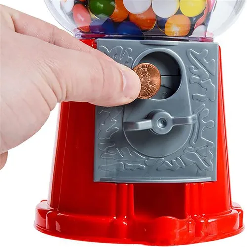 Vista 3 de Juguete de banco y banco de monedas para niños, 24 bolas de goma incluidas, 8.5 pulgadas