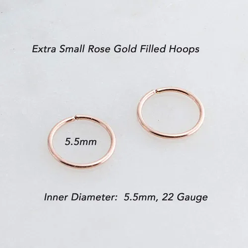 Vista 55 de Aretes de aro dorados y plateados para cartílago, nariz, tabique, oreja, hélix, tragus, joyería para mujer, hipoalergénicos, pequeños aros