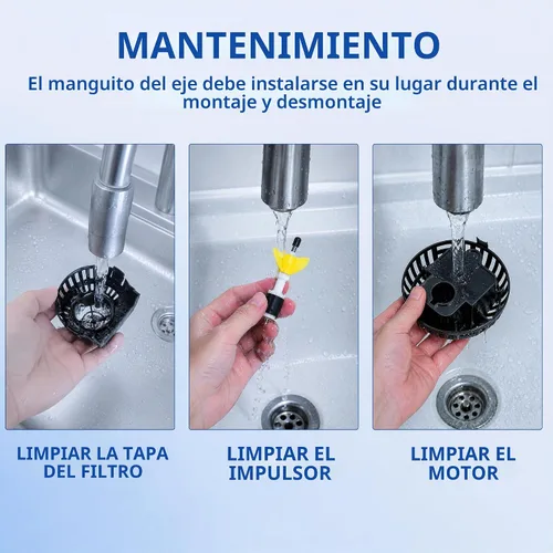Vista 8 de Bomba de Circulación de Acuario de 1050 GPH Generador de Olas Cabezal de Potencia con Montaje Magnético Succión Azul