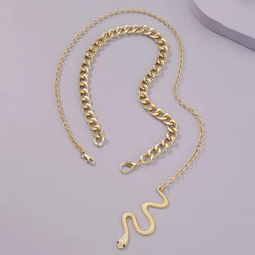 Vista 7 de Long tiantian Bendable Snake Necklace Gothic Jewelry Accessories Snake Jewelry for Women Medusa Dress Costume for Womens Halloween Costumes 2025