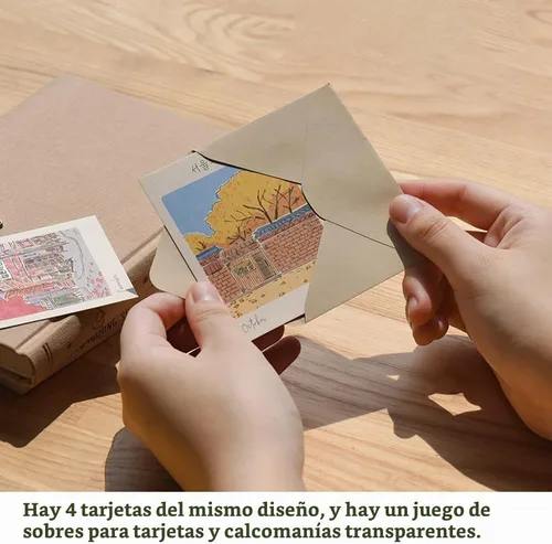Vista 4 de Monolike Tarjeta Día a Día, 101 Seúl Doce Meses - Mezcla de 48 Mini Tarjetas Individuales, 24 sobres Paquete
