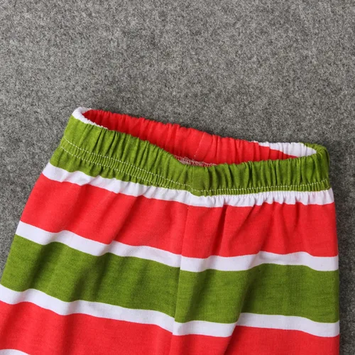 Vista 5 de TBUIALL Conjunto de dos piezas para bebés, niños y niñas, pijamas enanos de Navidad, muñeco de nieve, ropa de dormir con camiseta y pantalones