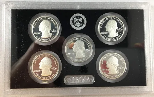Vista 2 de 2013 S US Mint America the Beautiful Quarters Silver Proof Set Embalaje original del gobierno
