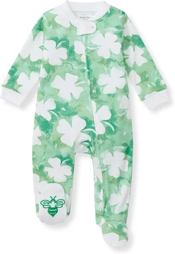 Vista 100 de Burt's Bees Baby - Pijama de una pieza para bebé, mameluco para dormir y jugar, algodón 100% orgánico, cremallera frontal
