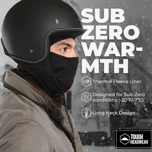 Vista 4 de Tough Headwear Máscara de esquí para mujeres y hombres – Pasamontañas – Cubierta térmica de invierno Shiesty – Equipo de clima frío para esquí
