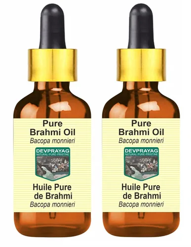 Vista 4 de Aceite de Brahmi puro (Bacopa monnieri) con gotero de vidrio, grado terapéutico natural, 0.2 fl oz (0.16 oz)