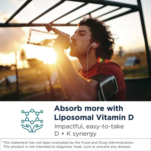 Vista 2 de Designs for Health Liposomal D Supreme Vitamina D Líquido – 2500 UI de Vitamina D3 + Vitamina K (K1 + K2) – Liposomas para una absorción superior
