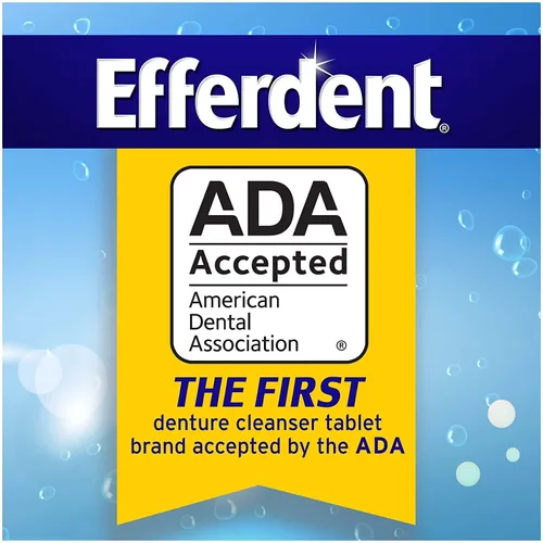 Vista 8 de Efferdent Tabletas de limpieza de retenedores, tabletas de limpieza de dentaduras para aparatos dentales, menta fresca y limpia, 44