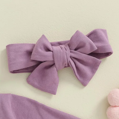 Vista 5 de Merqwadd Pijama con cremallera para bebé, paquete de 3 unidades, con volantes, ropa de algodón para llegar a casa