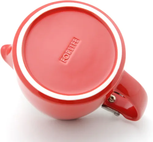 Vista 9 de FORLIFE Tetera Stump con Tapa SLS e Infusor, 18 Onzas, Roja Rojo