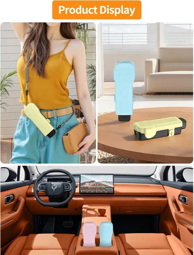 Vista 6 de Taoke Funda protectora con cordón compatible con DJI Osmo Pocket 3 (azul) Tapa de almacenamiento para filtros y lente gran angular, cardán