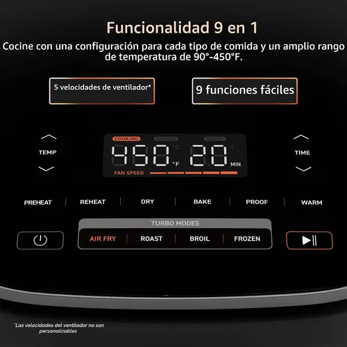 Vista 3 de COSORI Paquete de freidora de aire TurboBlaze de 6 cuartos y mini freidora de aire de 2.1 cuartos de galón