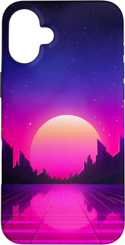 Vista 23 de Retrowave Vaporwave Synthwave 80s Style Case for iPhone 17