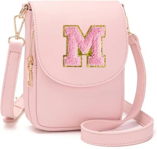 Vista 36 de Viverte Bolso Cruzado para Niñas Adolescentes Pequeñas, Bolso Inicial para Celular, Pequeña Cartera para Niños Pequeños, Bolso de Cuero con Tres
