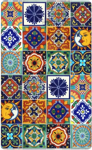 Vista 24 de Talavera - Azulejos mexicanos con 1 palanca, 2 placas de pared, placas de pared para decorar tomas de corriente, placa de interruptor decorativa