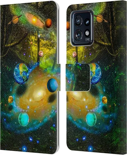 Vista 11 de Head Case Designs Officially Licensed Dave Loblaw Boy Painting Moon Clouds Sci-Fi and Surreal Leather Book Wallet Case Cover Compatible with