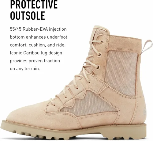 Vista 4 de SOREL Botas OTM Caribou para mujer, botas de nieve impermeables de gamuza y nailon