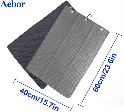 Vista 3 de Toallas de Golf, Toalla de Golf de Microfibra con Patrón Waffle Tri-fold - Kit de Herramientas de Cepillo con Limpiador de Ranuras del Club, con 2