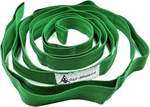 Vista 11 de Correa de estiramiento con bucles para yoga, correa de estiramiento para terapia física, correa de ejercicio no elástica para pilates, danza