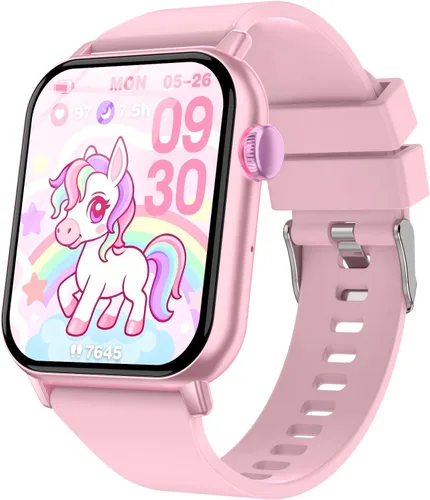 Vista 10 de Reloj inteligente para niños, 12 juegos de rompecabezas con pantalla táctil HD, contador de pasos, monitor de frecuencia cardíaca y sueño, linterna