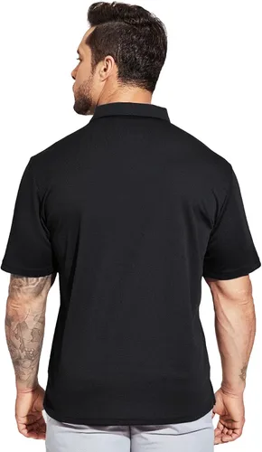 Vista 5 de MIER Men's Quick Dry Polo Shirts Polyester Casual Collared Shirts Short Sleeve, Moisture-Wicking, Sun Protection