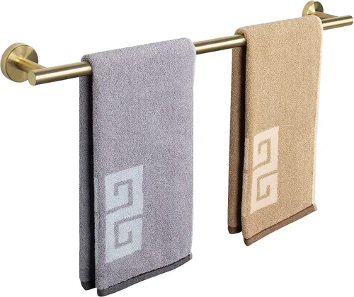 Vista 18 de NearMoon - Barra para toallas de baño, accesorios de baño de acero inoxidable, para toalla de ducha para baño, soporte de toalla montado en la pared