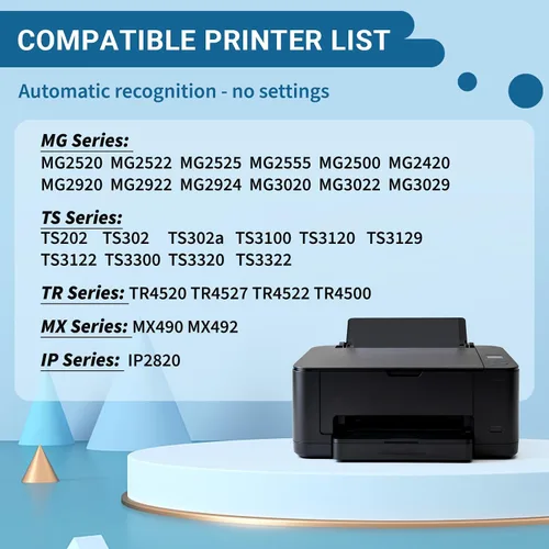 Vista 2 de 245XL - Cartuchos de tinta de repuesto para Canon PG-245XL, tinta negra, paquete de 2 245 PG-245 de alto rendimiento compatibles con impresoras