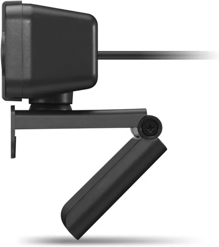 Vista 3 de Webcam HD 1080p Lenovo (300 FHD) - Negra con ángulo amplio de 95°, rotación y inclinación de 360°, micrófonos duales, obturador de privacidad