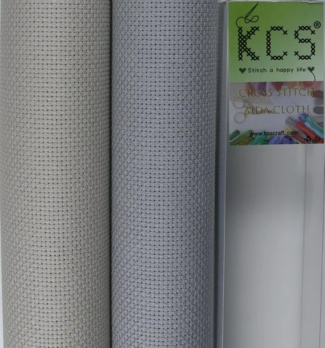 Vista 122 de KCS 2 cajas de tela de costura de algodón para punto de cruz de 15 x 18 pulgadas (blanco antiguo, 11 unidades)