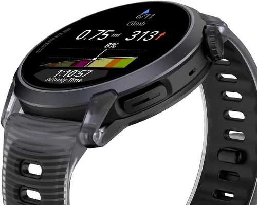 Vista 4 de COROS Reloj GPS deportivo ultraligero PACE 4 (silicona de cristal negro)